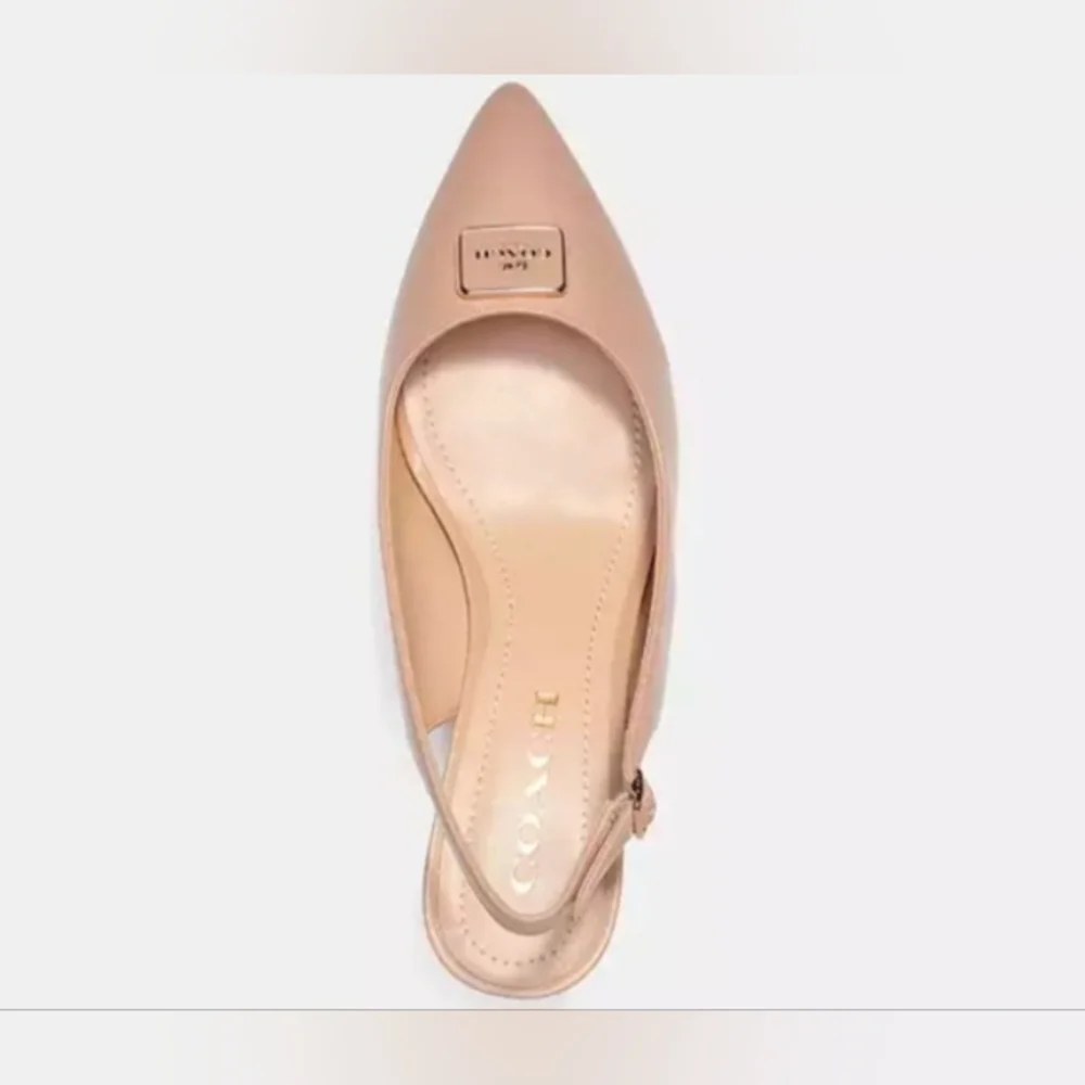 Coach Jillian Beachwood  Slingback Heels Great Neutral SZ 6.5B - Picture 6 of 16